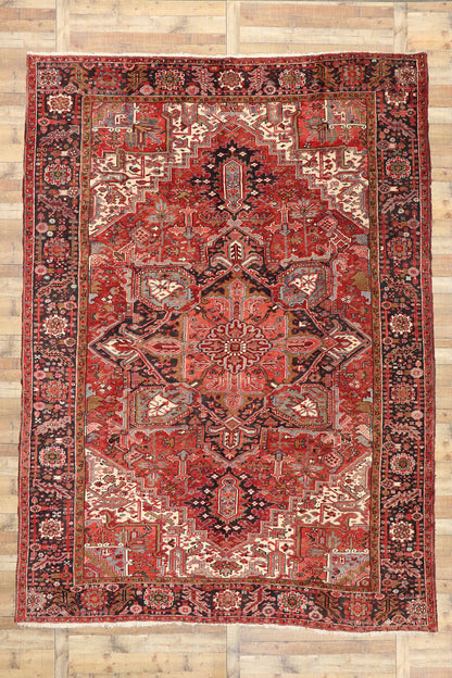 10 x 13 Vintage Persian Heriz Rug 74970