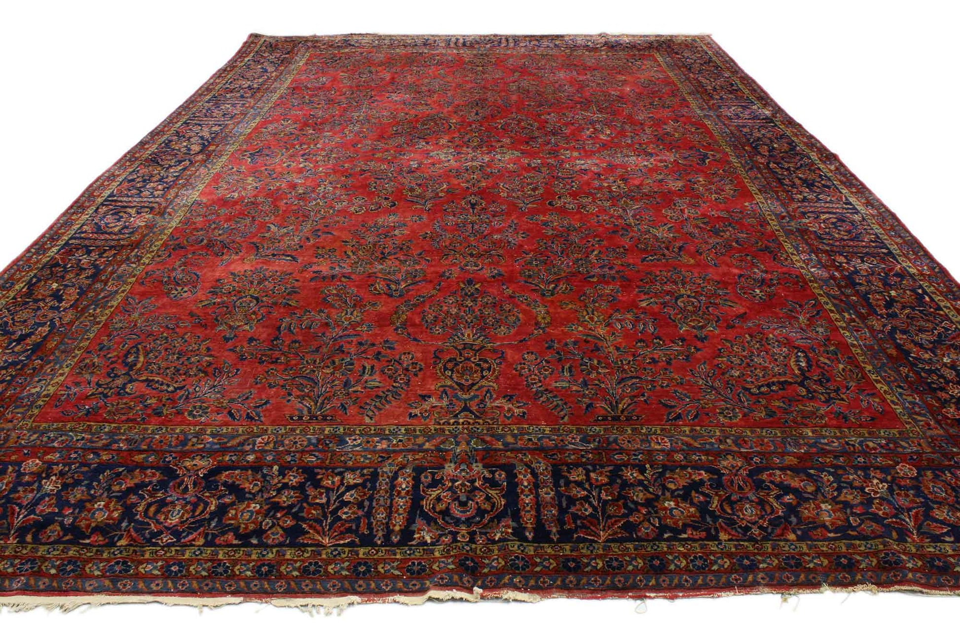10 x 15 Antique Persian Kashan Rug 74971