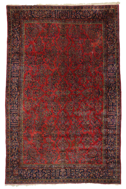 10 x 15 Antique Persian Kashan Rug 74971