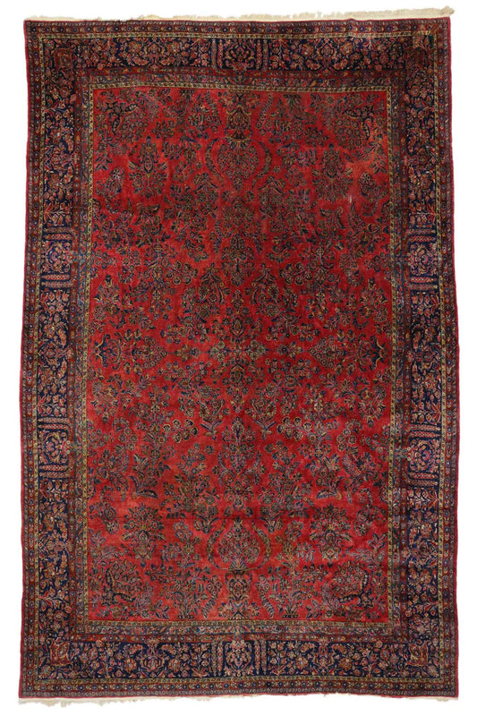 10 x 15 Antique Persian Kashan Rug 74971