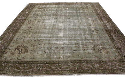 8 x 11 Distressed Vintage Persian Kerman Rug 74973