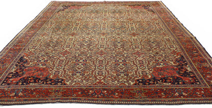 9 x 11 Antique Persian Farahan Rug 74980