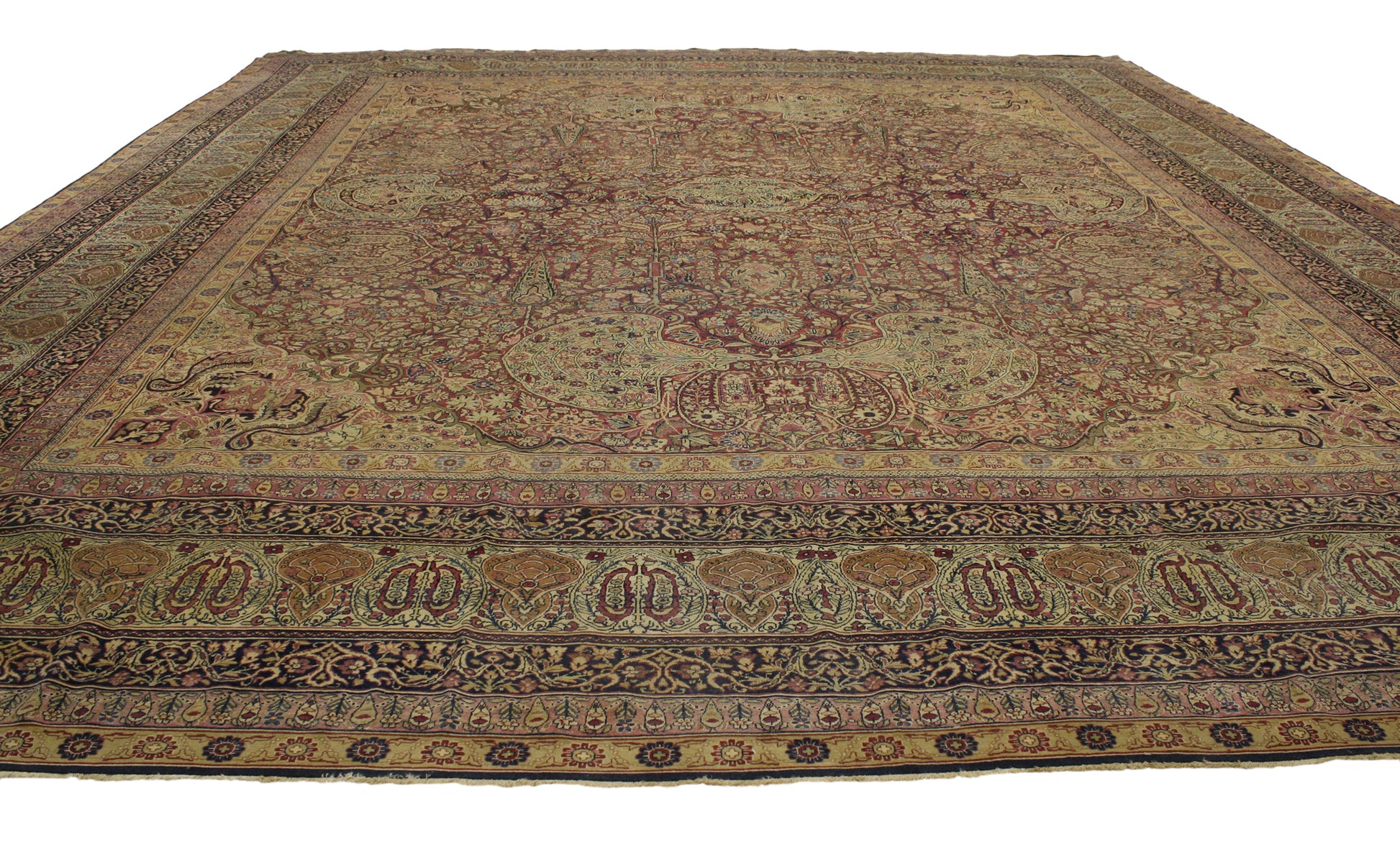 16 x 18 Antique Persian Kermanshah Rug 74990