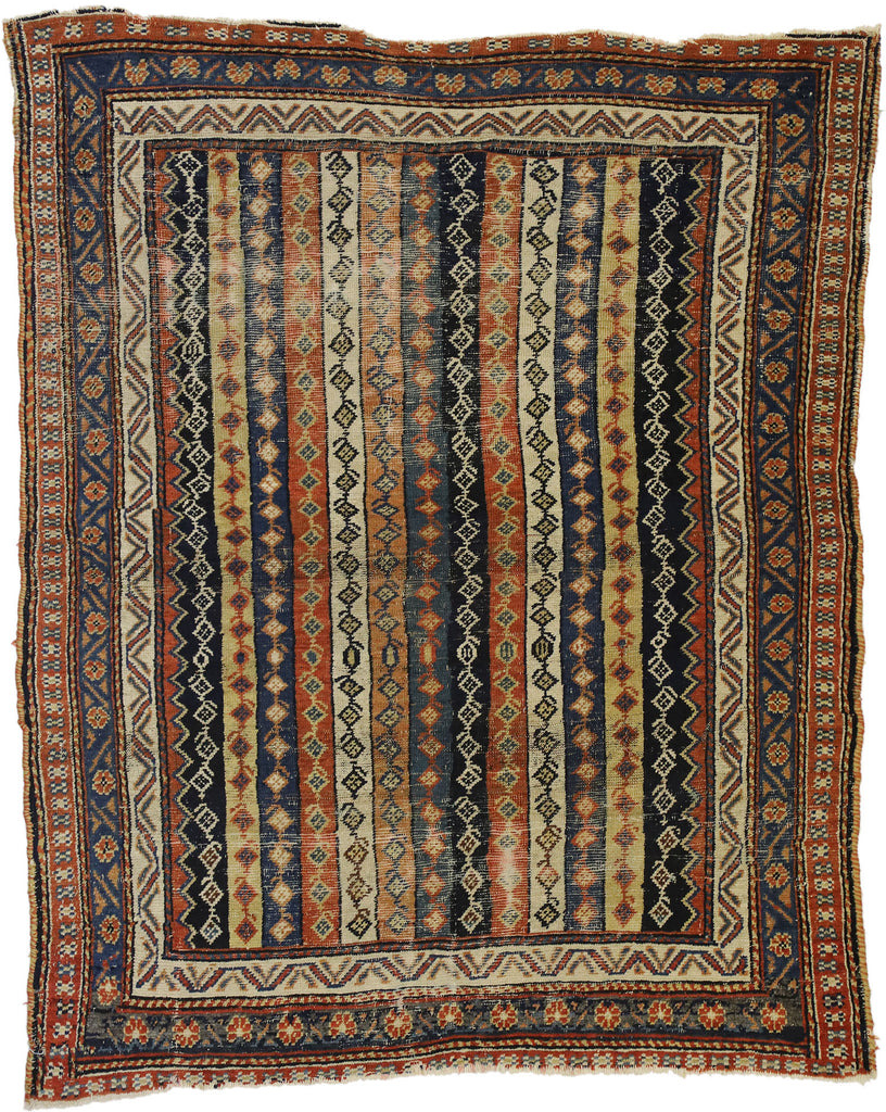 4 x 5 Antique Persian Bakhtiari Rug 74992