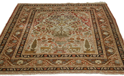 4 x 6 Antique Tabriz Rug 74993