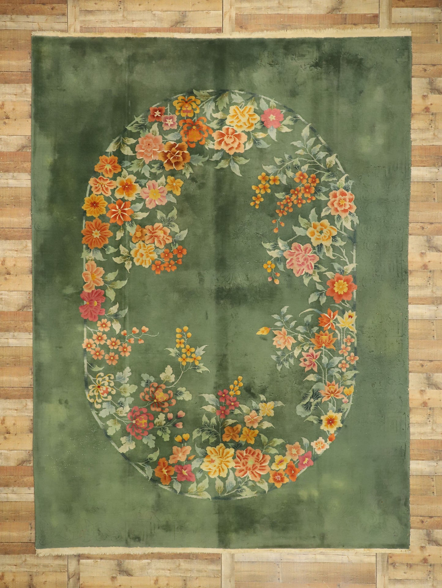 10 x 13 Vintage Art Deco Rug 74995