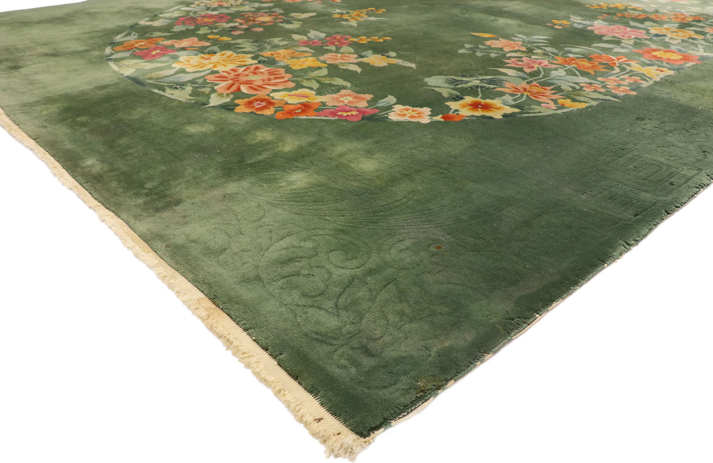 10 x 13 Vintage Art Deco Rug 74995