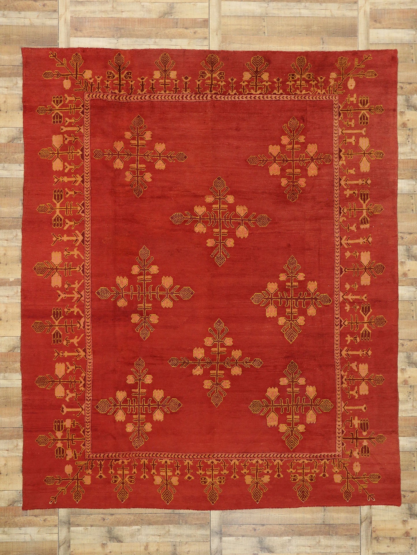 10 x 12 Antique Turkish Oushak Rug 74999