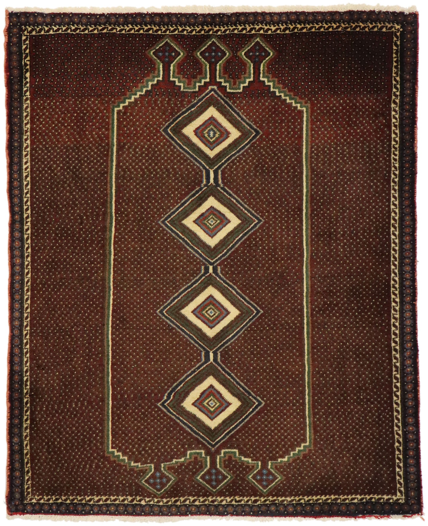 3 x 4 Vintage Persian Afshar Rug 75003