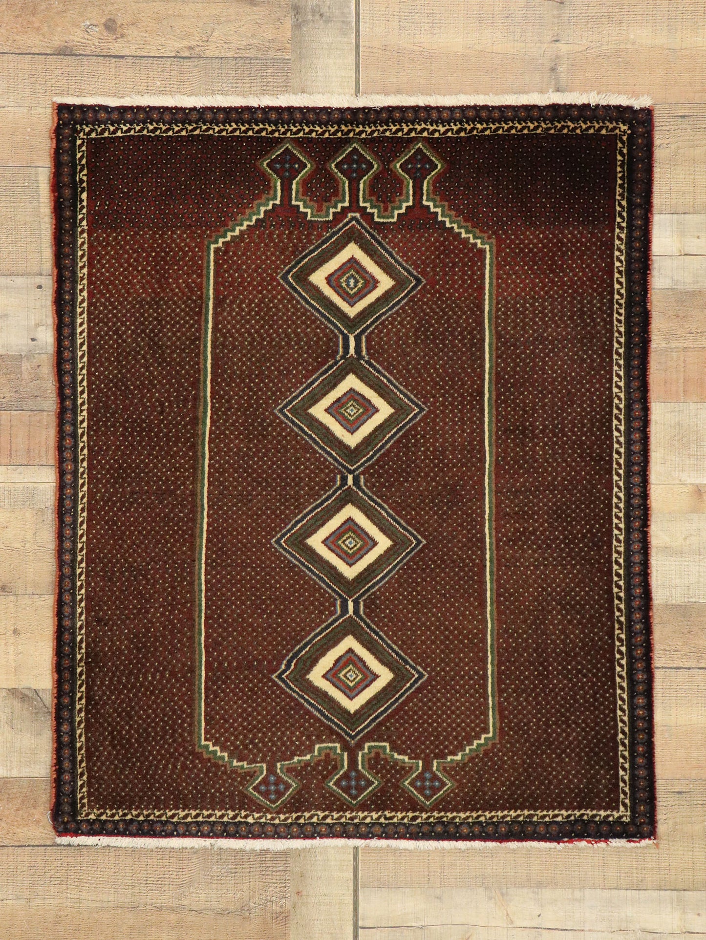 3 x 4 Vintage Persian Afshar Rug 75003