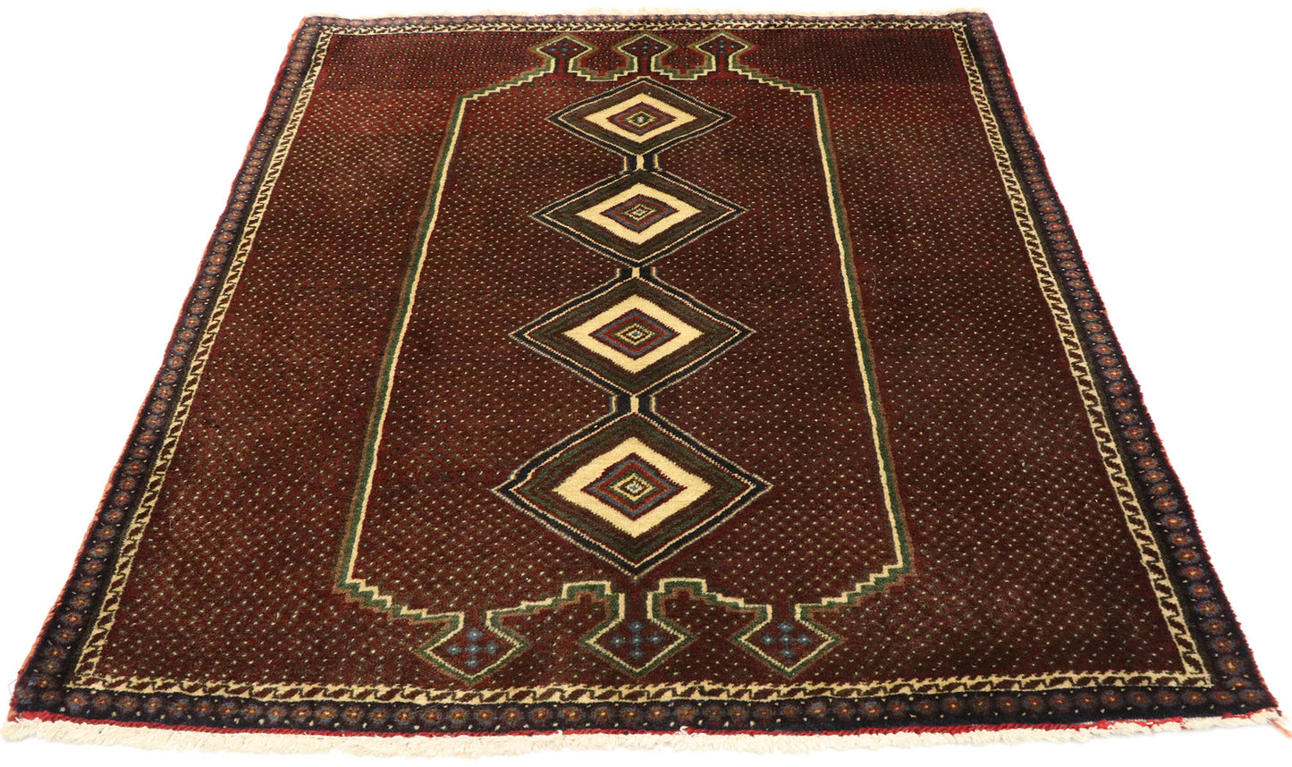 3 x 4 Vintage Persian Afshar Rug 75003