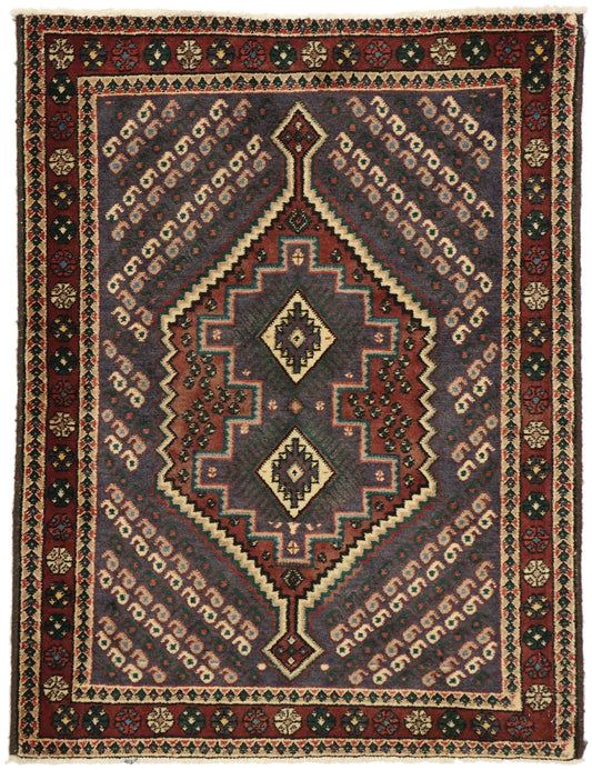 3 x 4 Vintage Persian Afshar Rug 75004