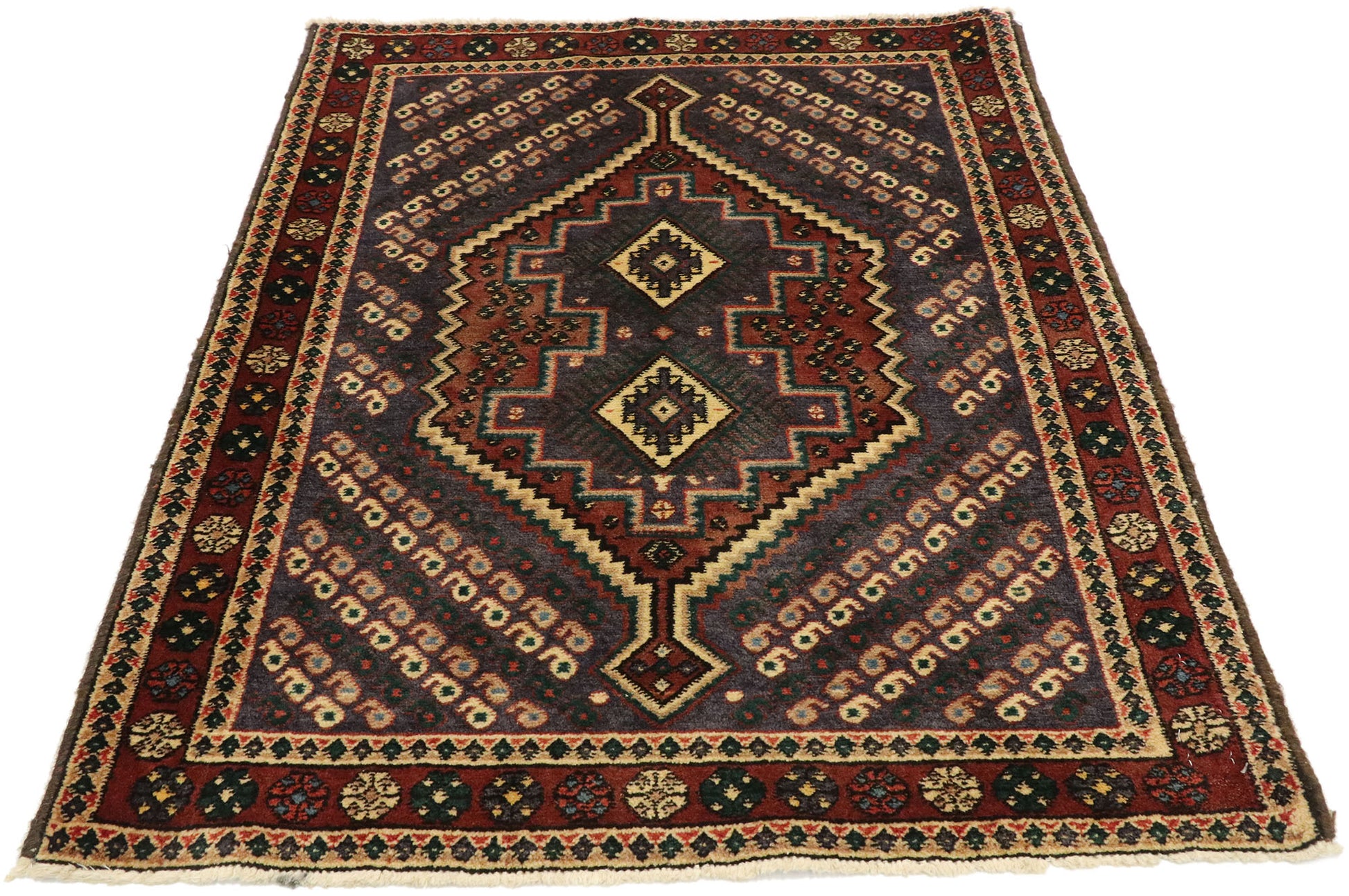 3 x 4 Vintage Persian Afshar Rug 75004