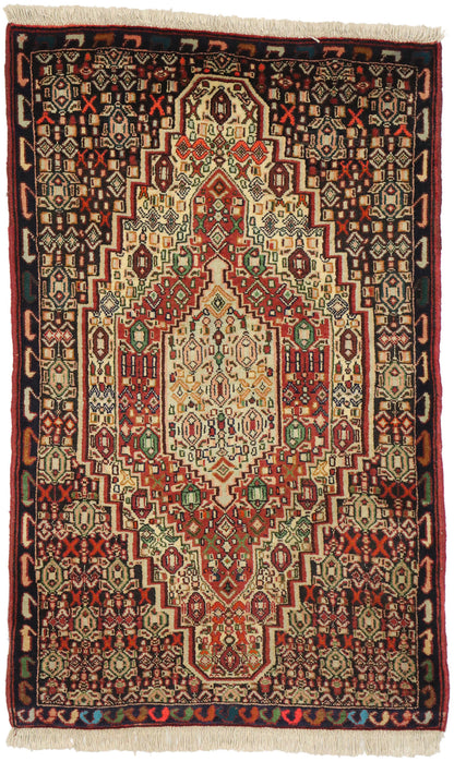 2 x 4 Vintage Persian Sanadaj Rug 75015
