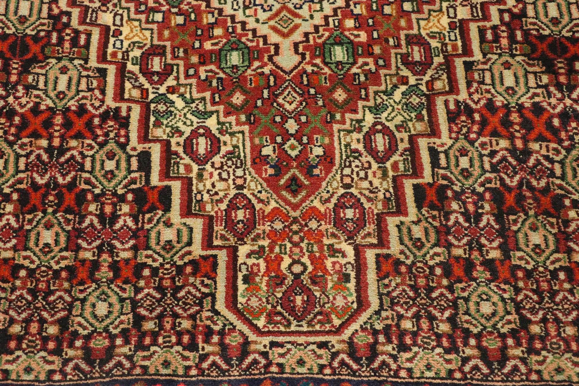 2 x 4 Vintage Persian Sanadaj Rug 75015