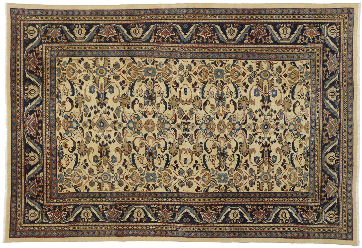 7 x 10 Vintage Persian Mahal Rug 75083