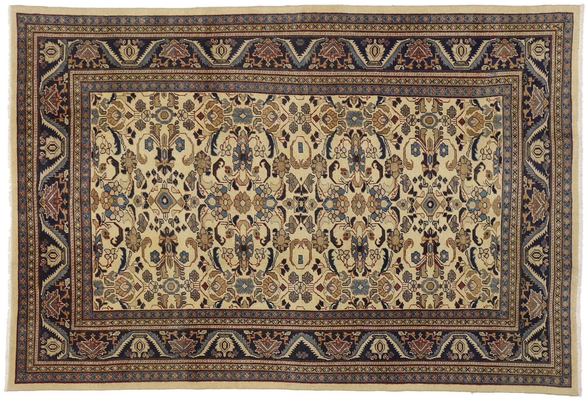 7 x 10 Vintage Persian Mahal Rug 75083