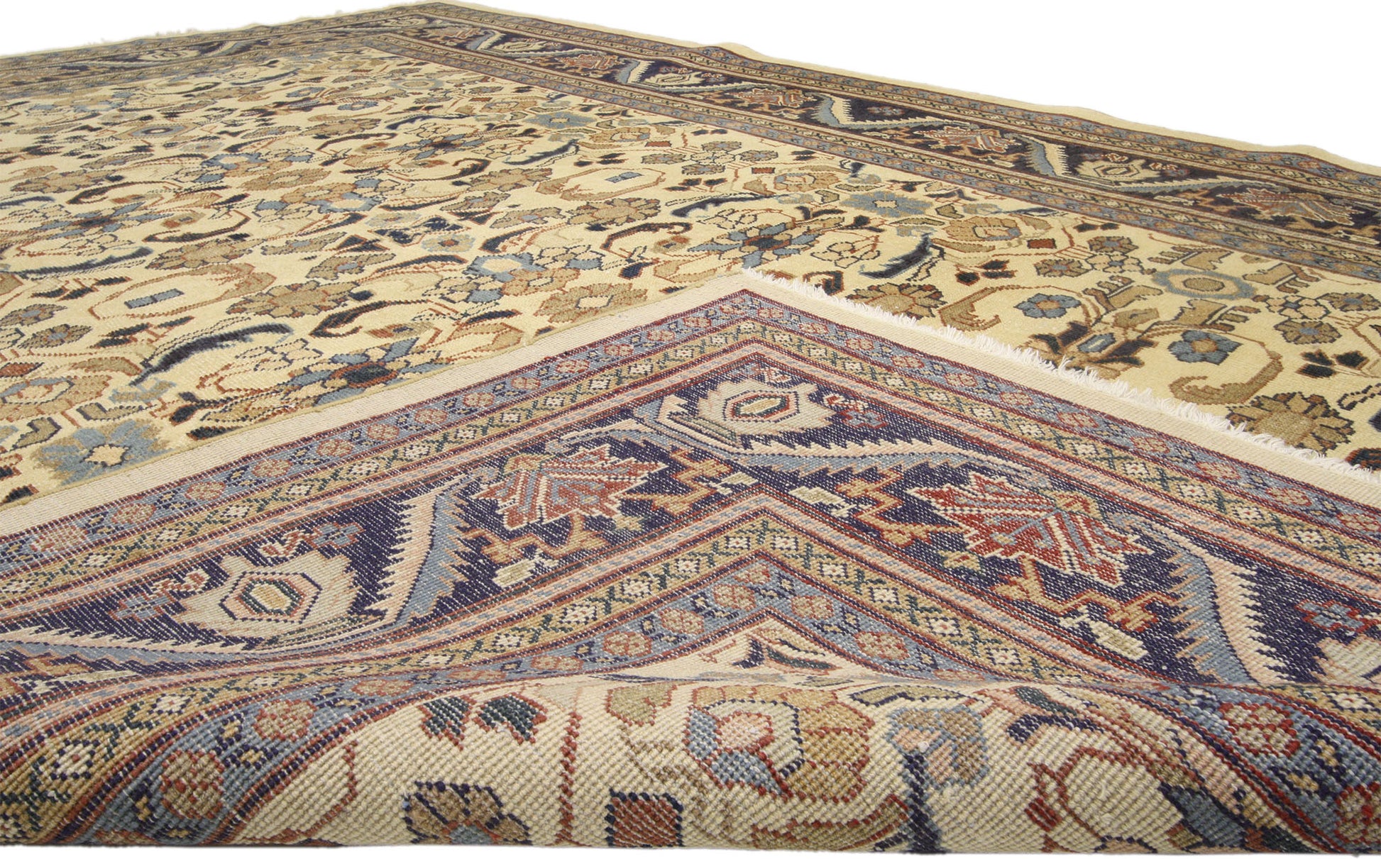 7 x 10 Vintage Persian Mahal Rug 75083