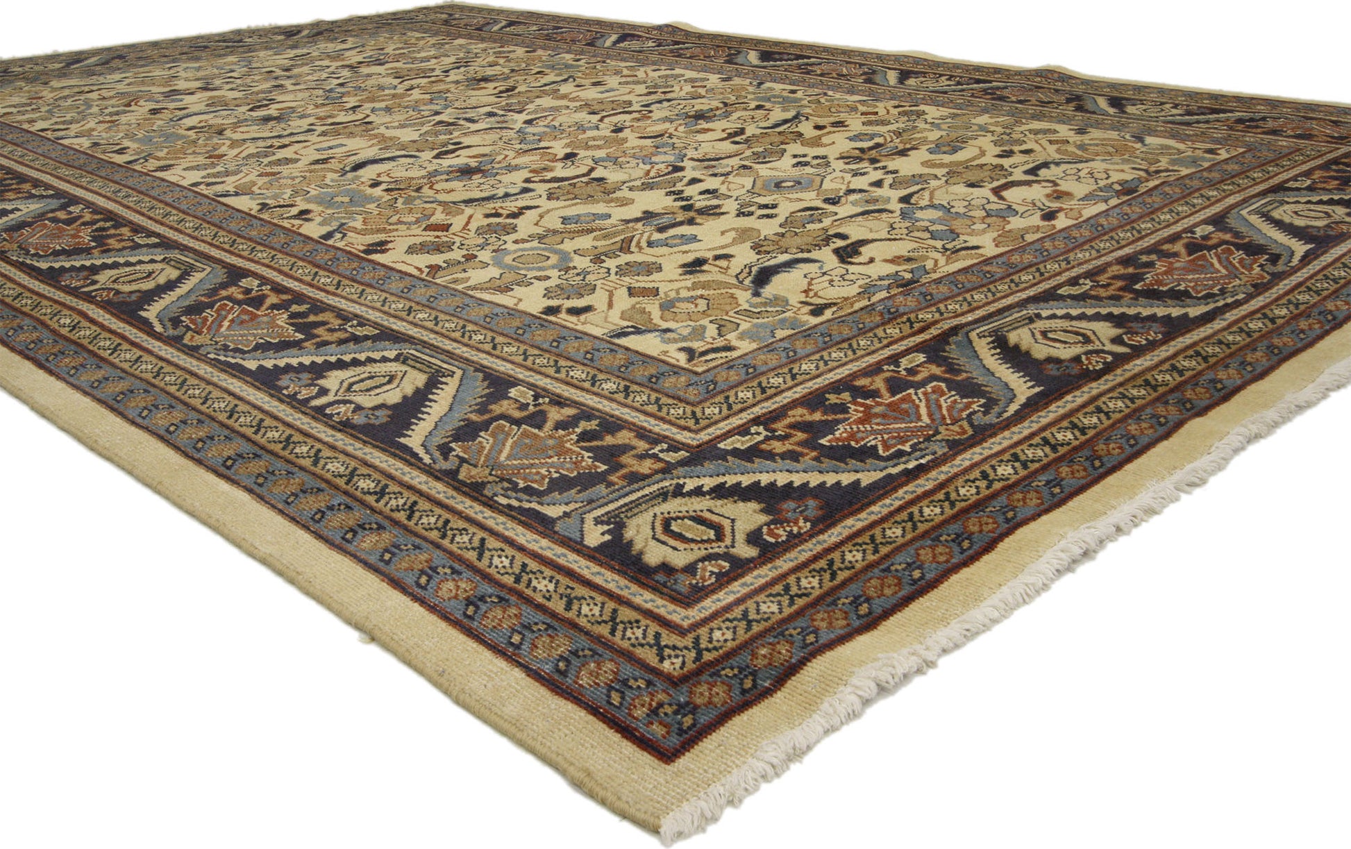 7 x 10 Vintage Persian Mahal Rug 75083