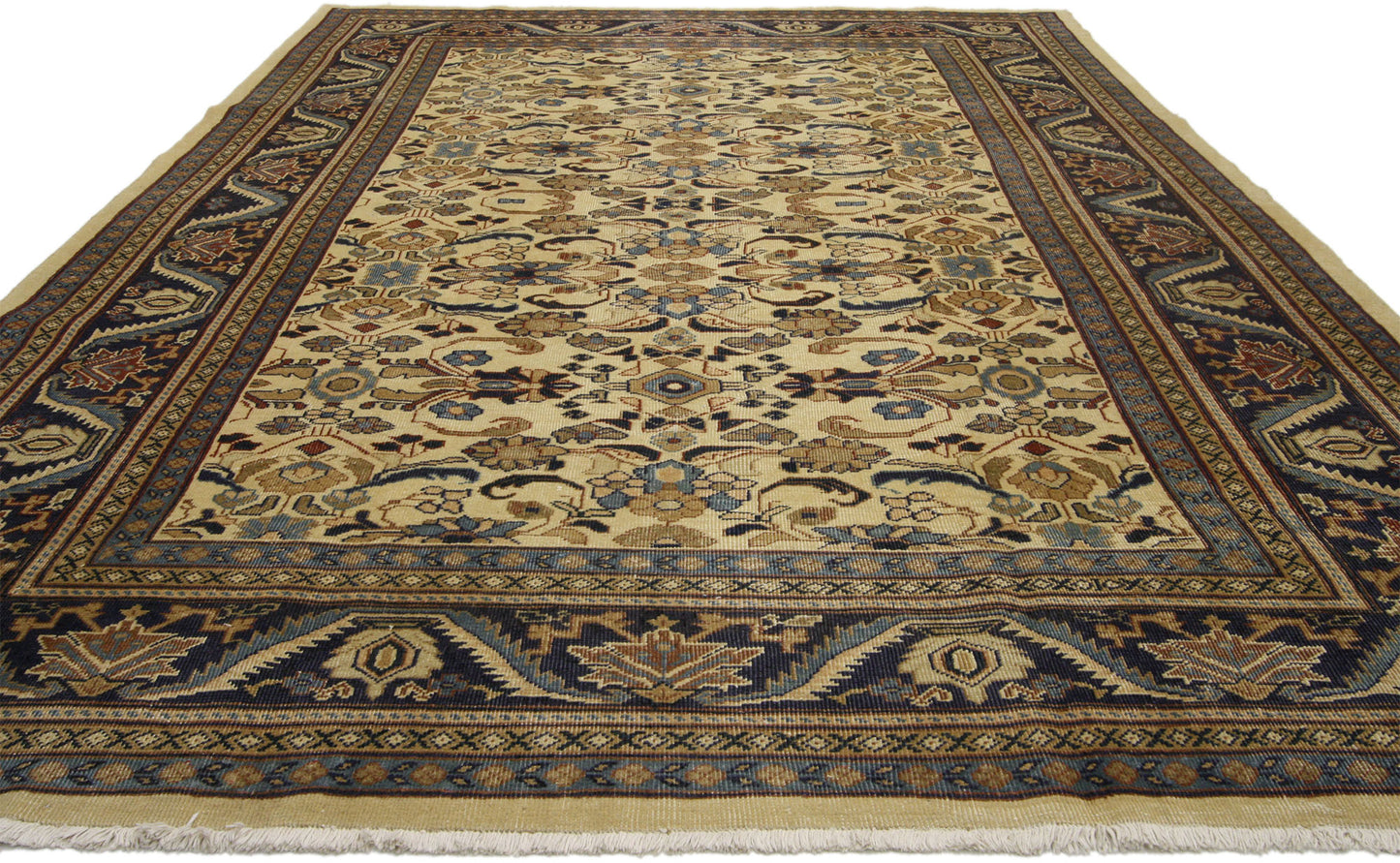 7 x 10 Vintage Persian Mahal Rug 75083