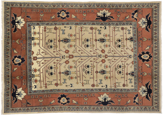 7 x 10 Vintage Persian Mahal Rug 75092