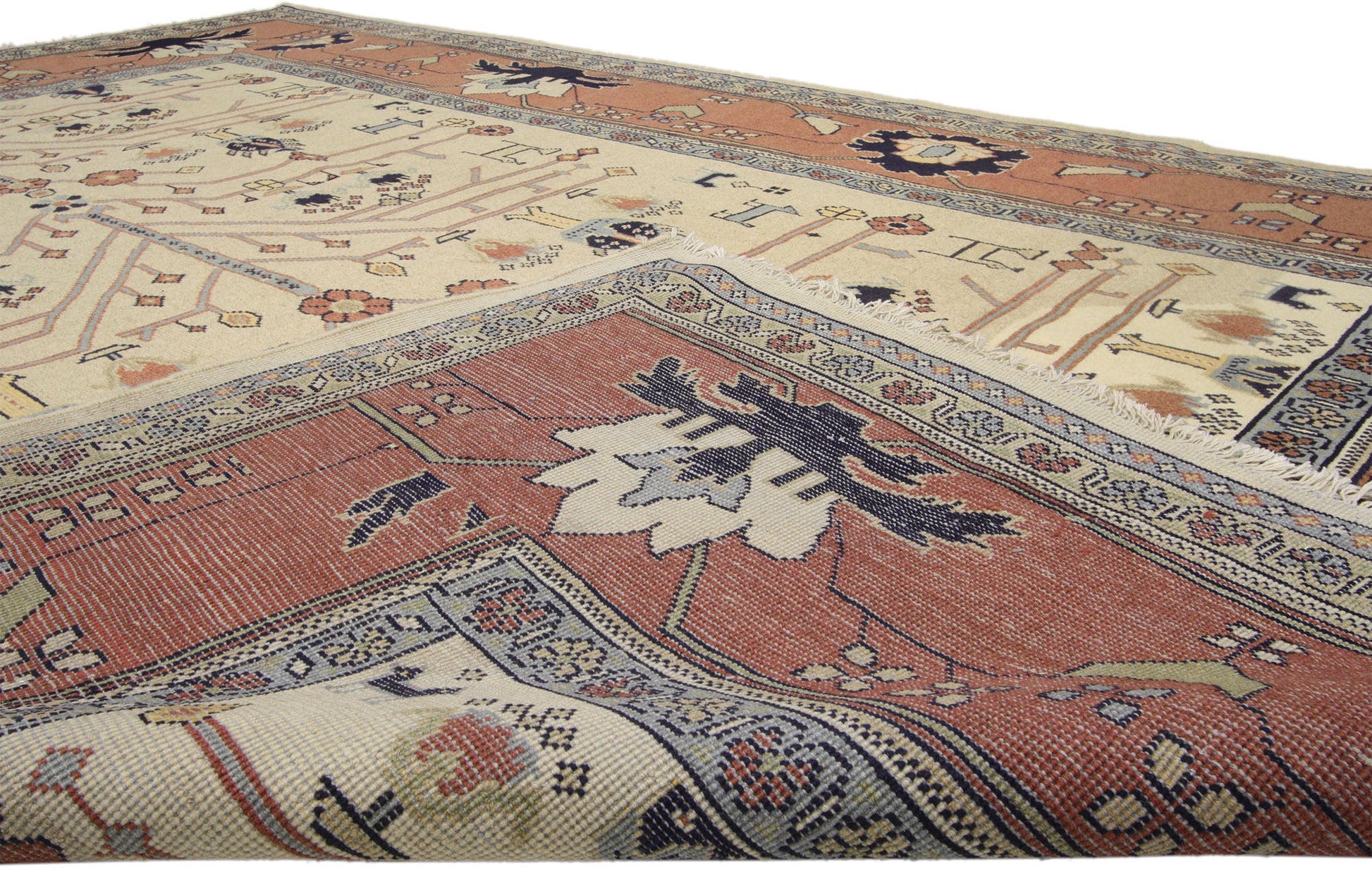 7 x 10 Vintage Persian Mahal Rug 75092