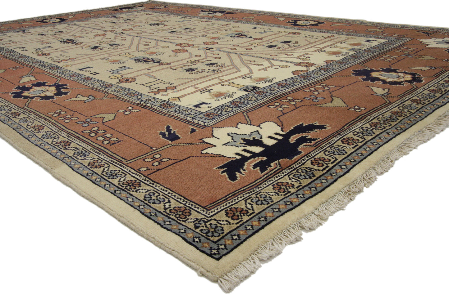 7 x 10 Vintage Persian Mahal Rug 75092