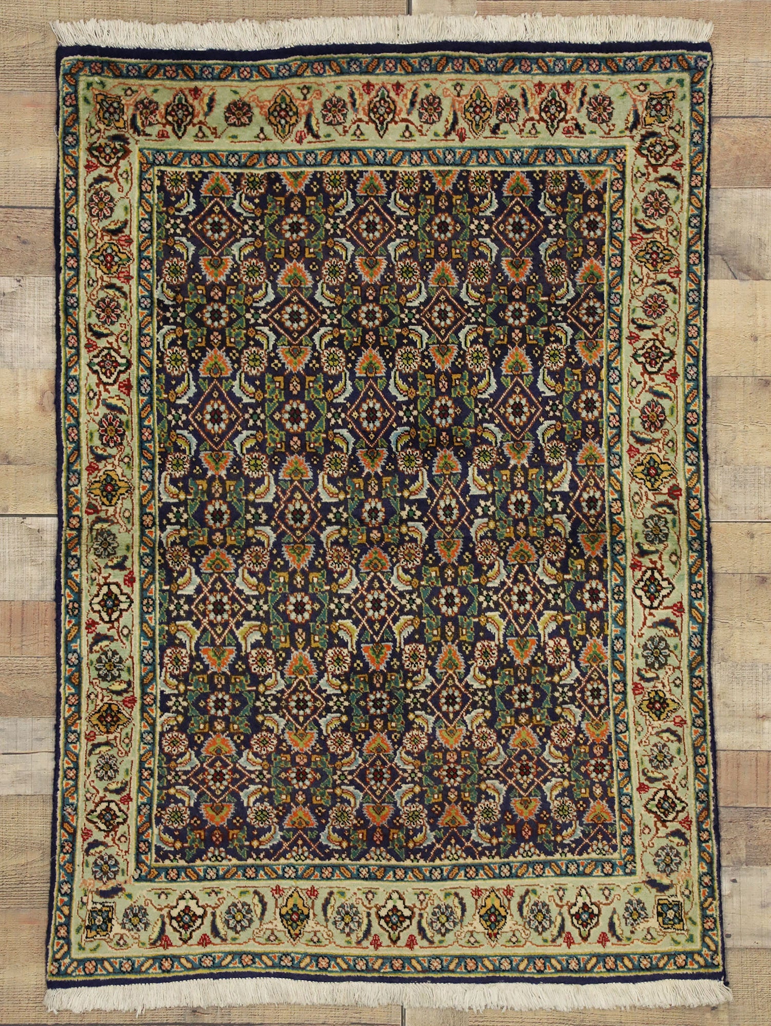 3 x 4 Vintage Persian Tabriz Rug 75101
