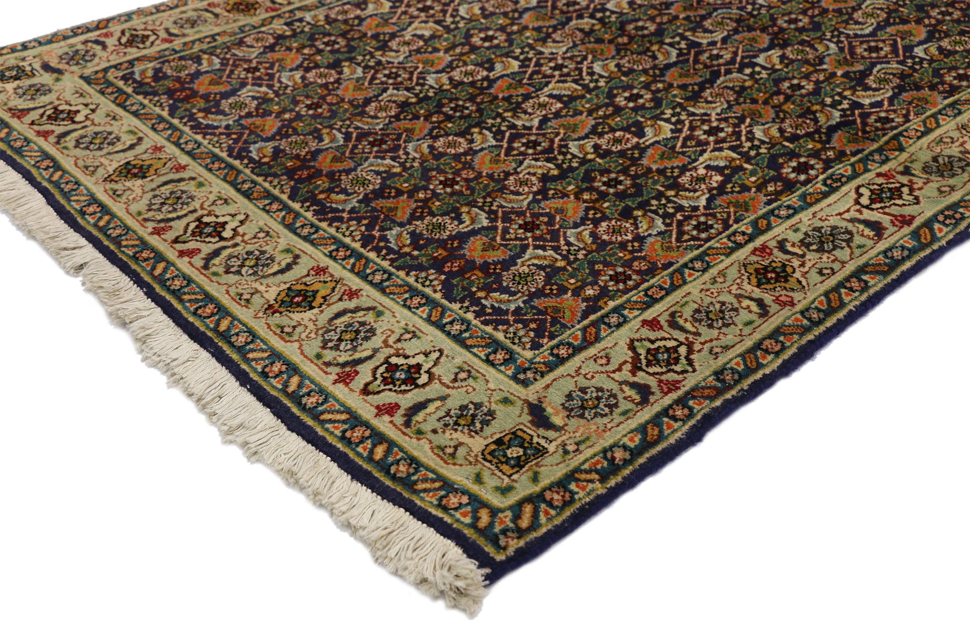 3 x 4 Vintage Persian Tabriz Rug 75101