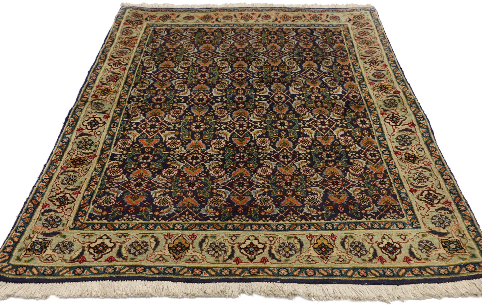 3 x 4 Vintage Persian Tabriz Rug 75101