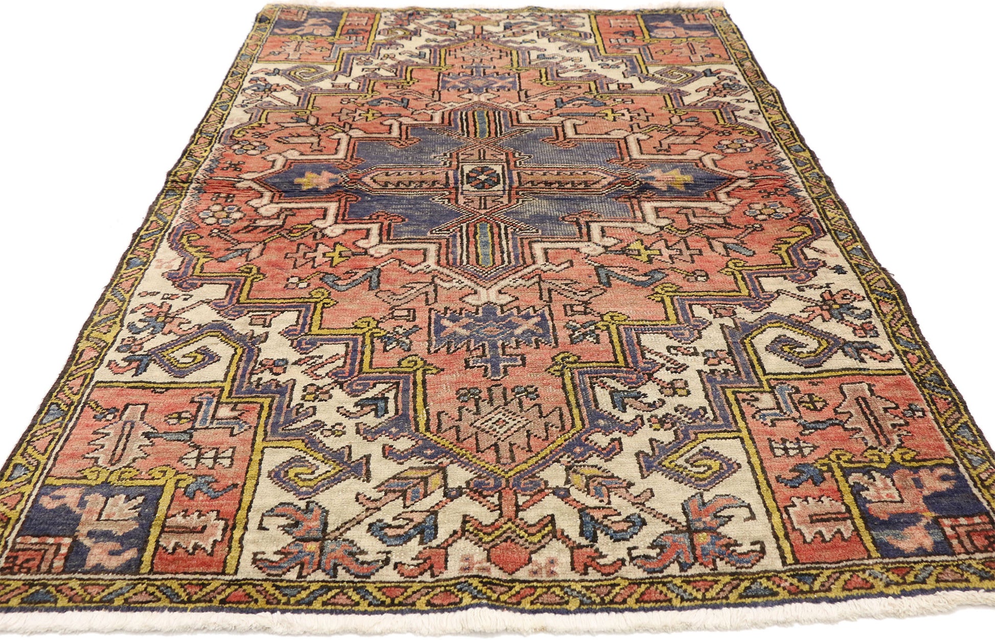 4 x 6 Vintage Persian Heriz Rug 75110