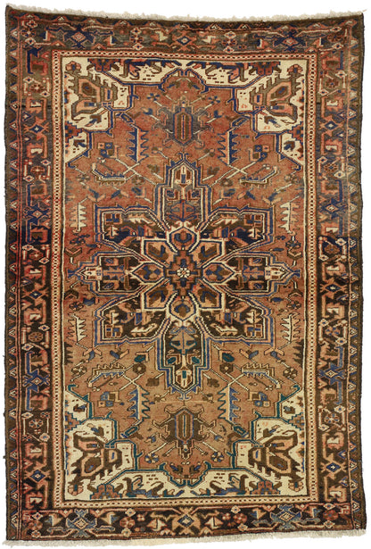 5 x 7 Vintage Persian Heriz Rug 75116