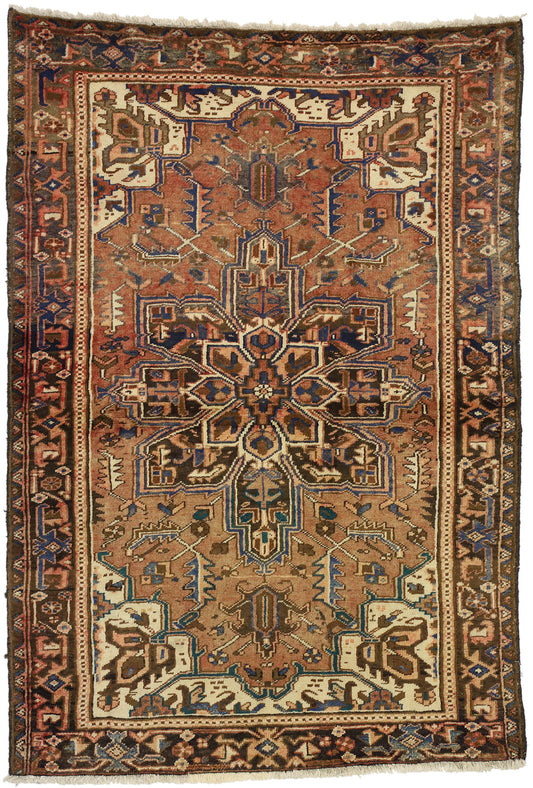 5 x 7 Vintage Persian Heriz Rug 75116