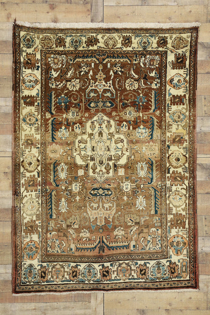 5 x 6 Vintage Persian Heriz Rug 75126