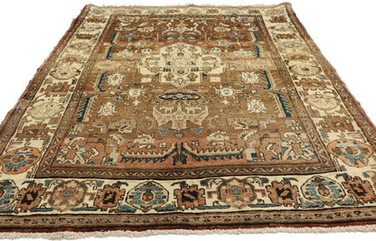 5 x 6 Vintage Persian Heriz Rug 75126