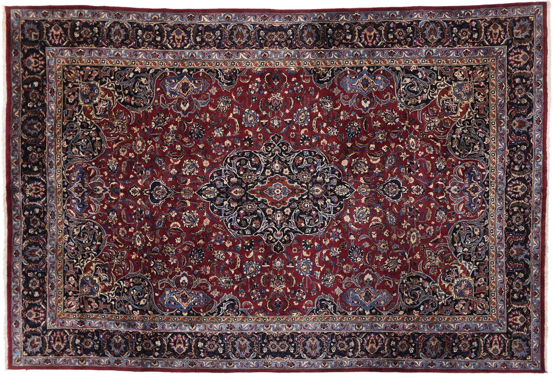 10 x 15 Vintage Mashad Rug 75132