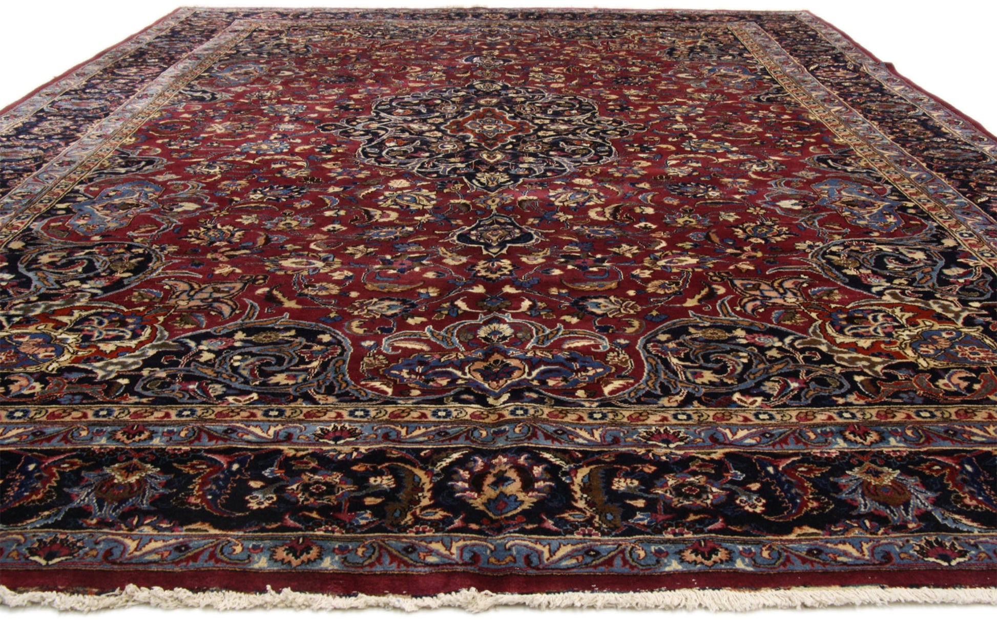10 x 15 Vintage Mashad Rug 75132
