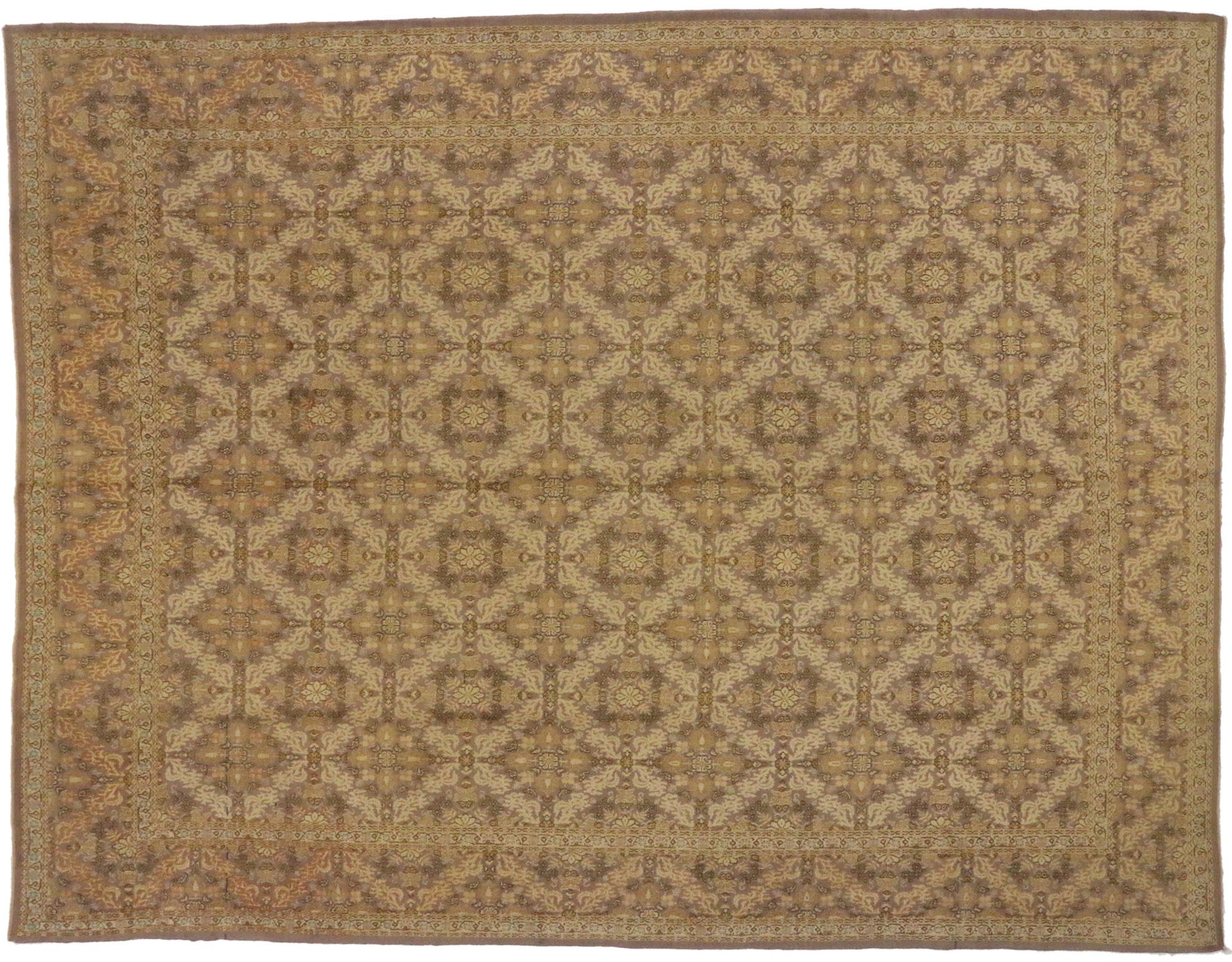 10 x 13 Vintage Persian Mashhad Rug 75138