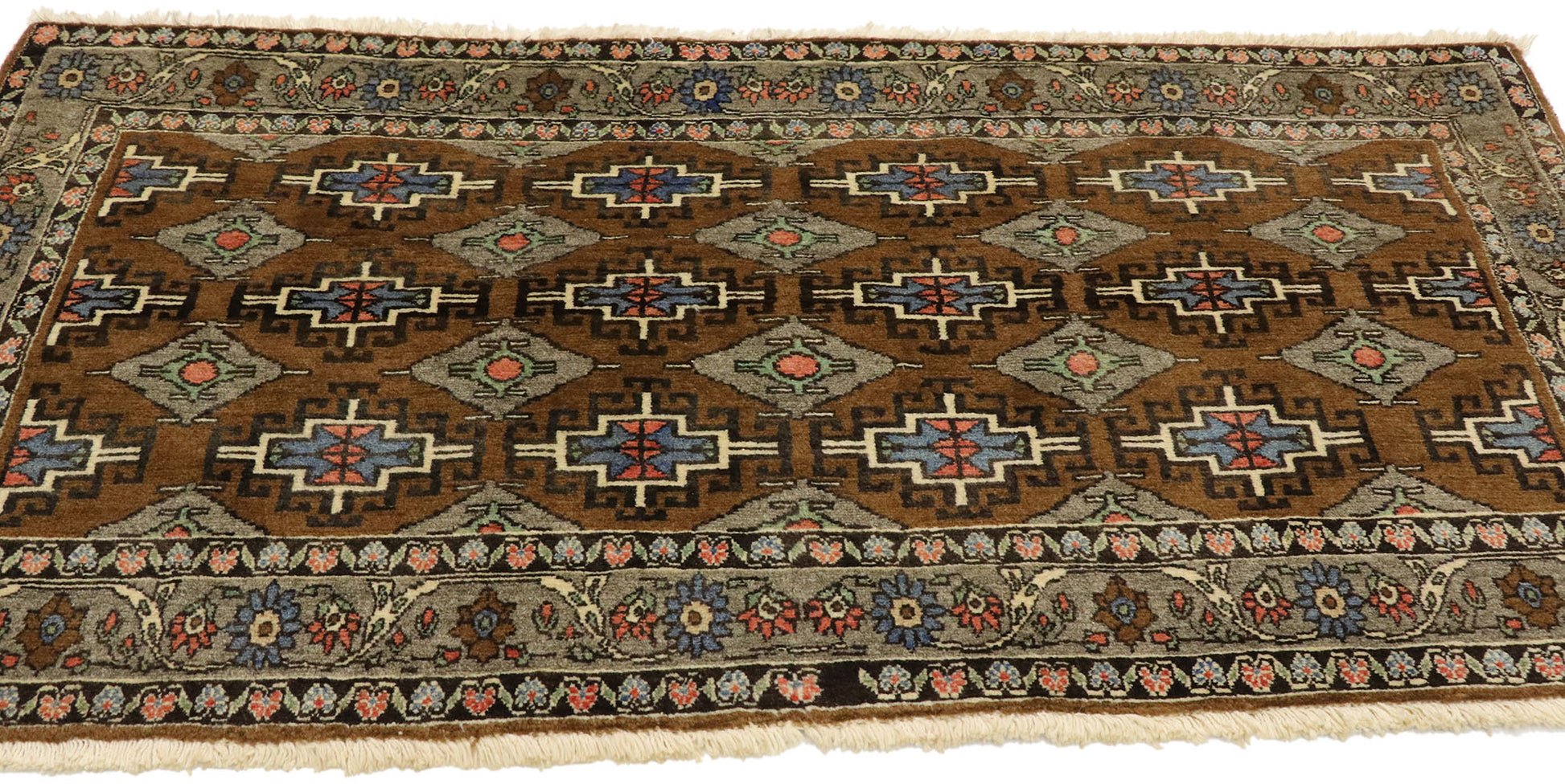 2 x 4 Vintage Persian Khorassan Rug 75151