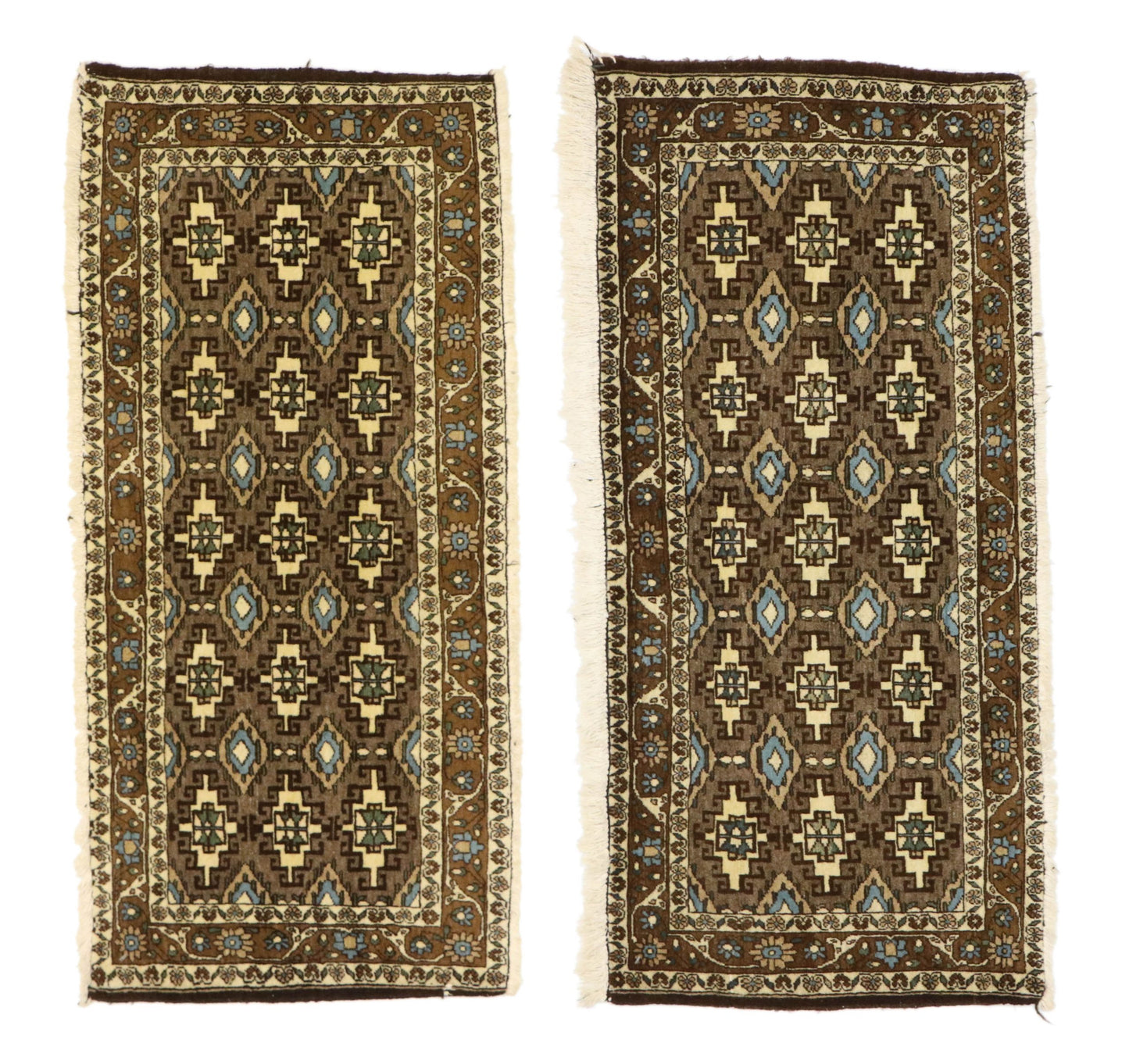 1 x 4 Vintage Persian Mashhad Rug 75166