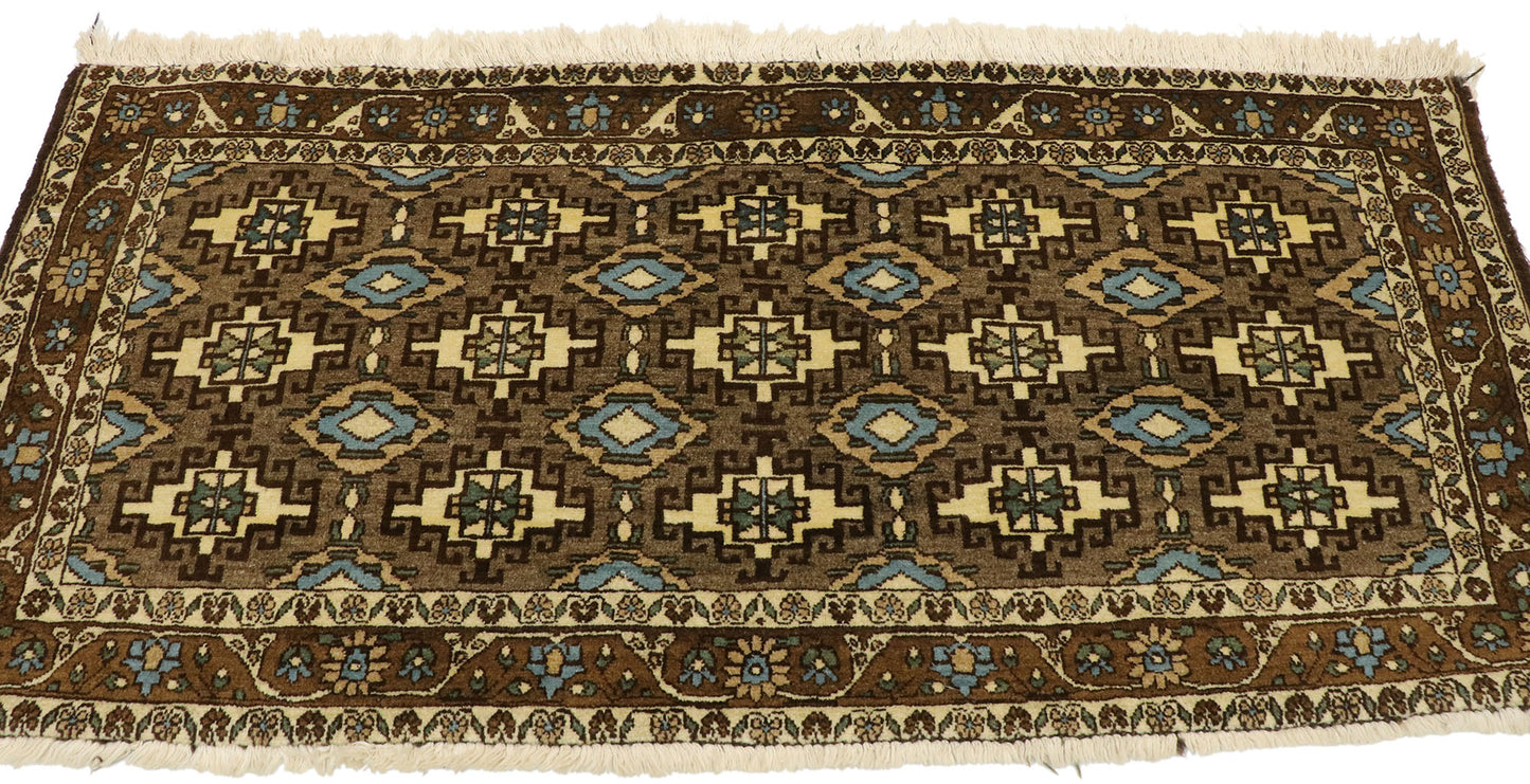 1 x 4 Vintage Persian Mashhad Rug 75166