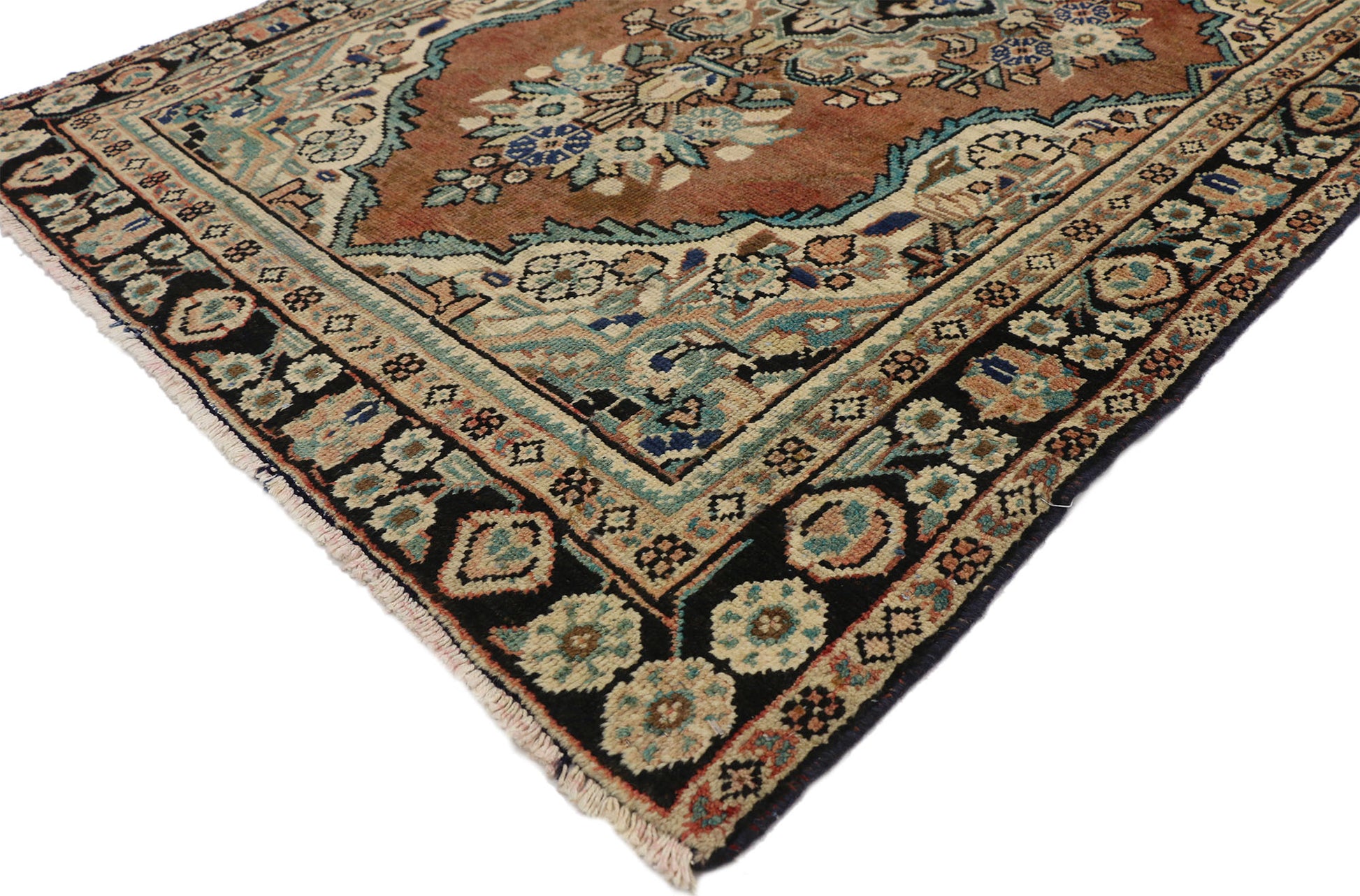 4 x 6 Vintage Persian Mahal Rug 75182