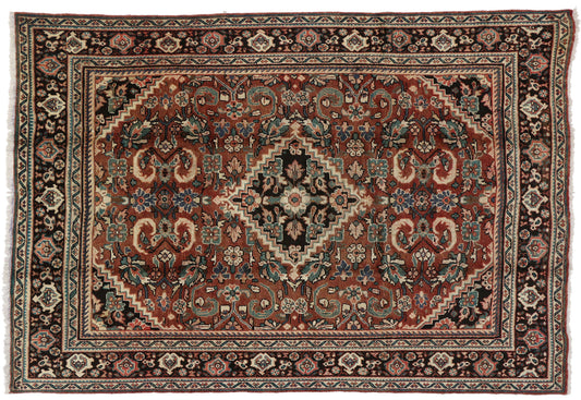7 x 10 Vintage Persian Mahal Rug 75189