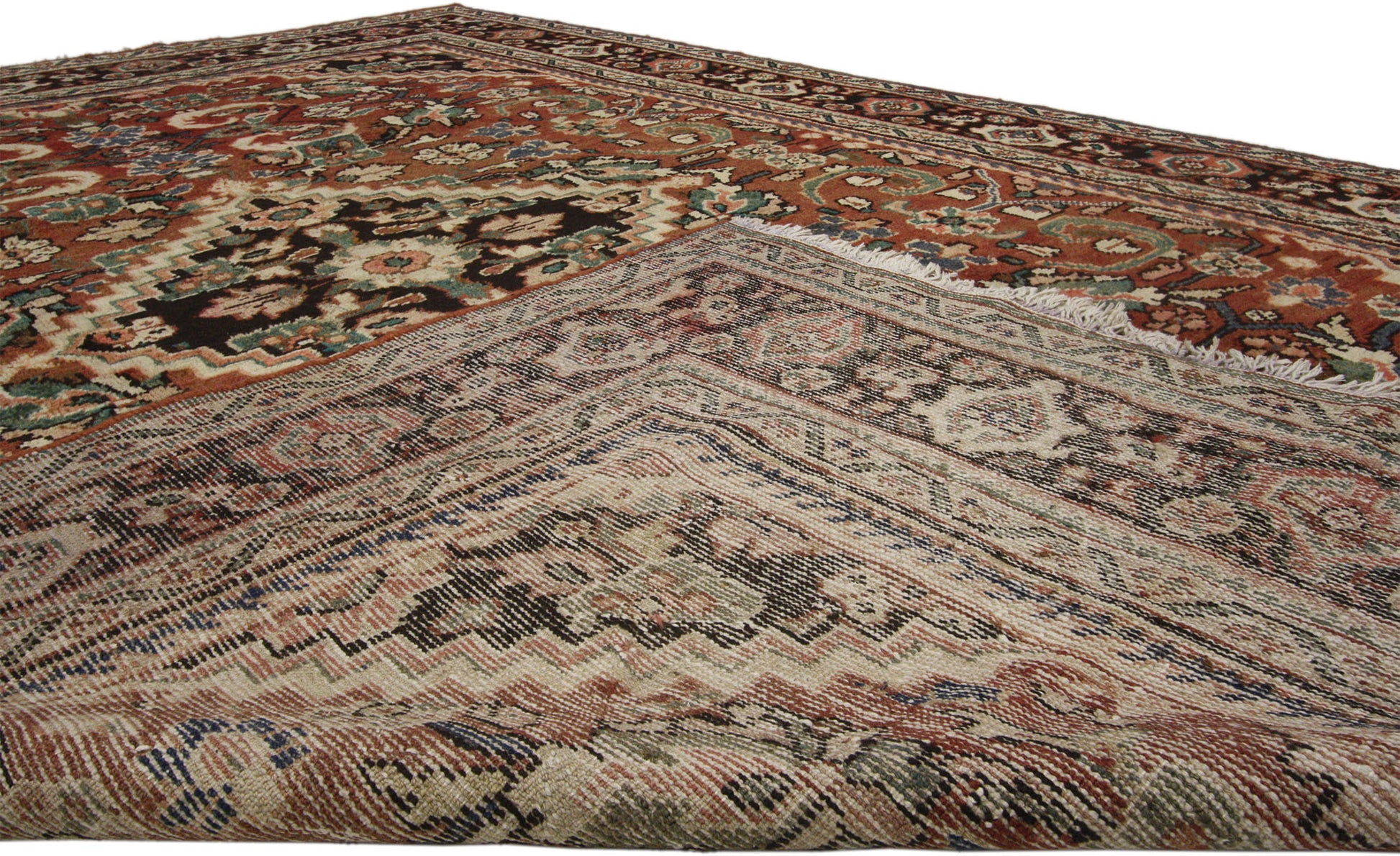 7 x 10 Vintage Persian Mahal Rug 75189