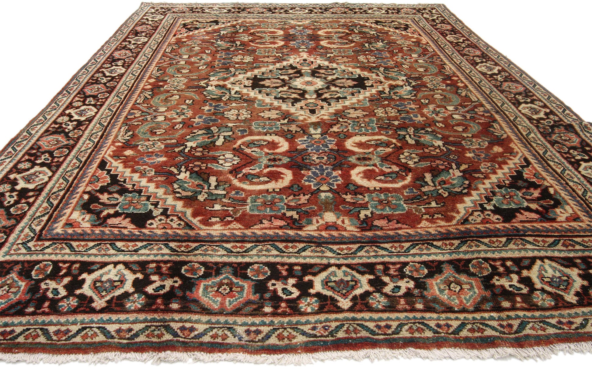 7 x 10 Vintage Persian Mahal Rug 75189