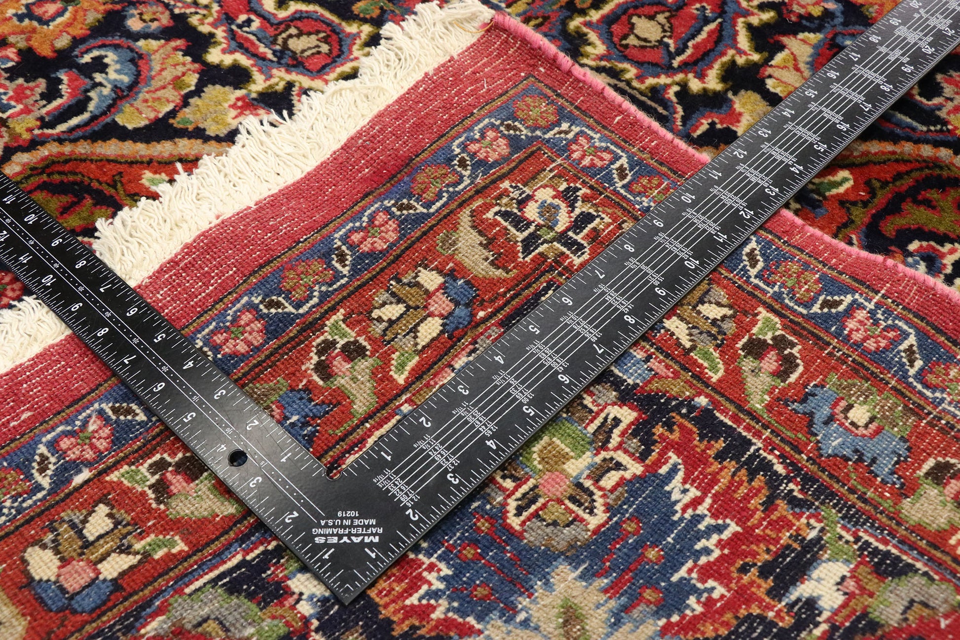 9 x 16 Vintage Persian Mashhad Rug 75202
