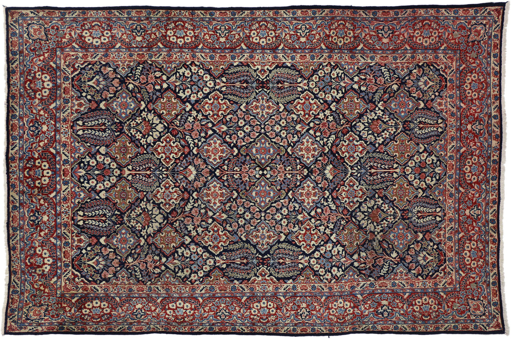 6 x 10 Vintage Yazd Rug 75211