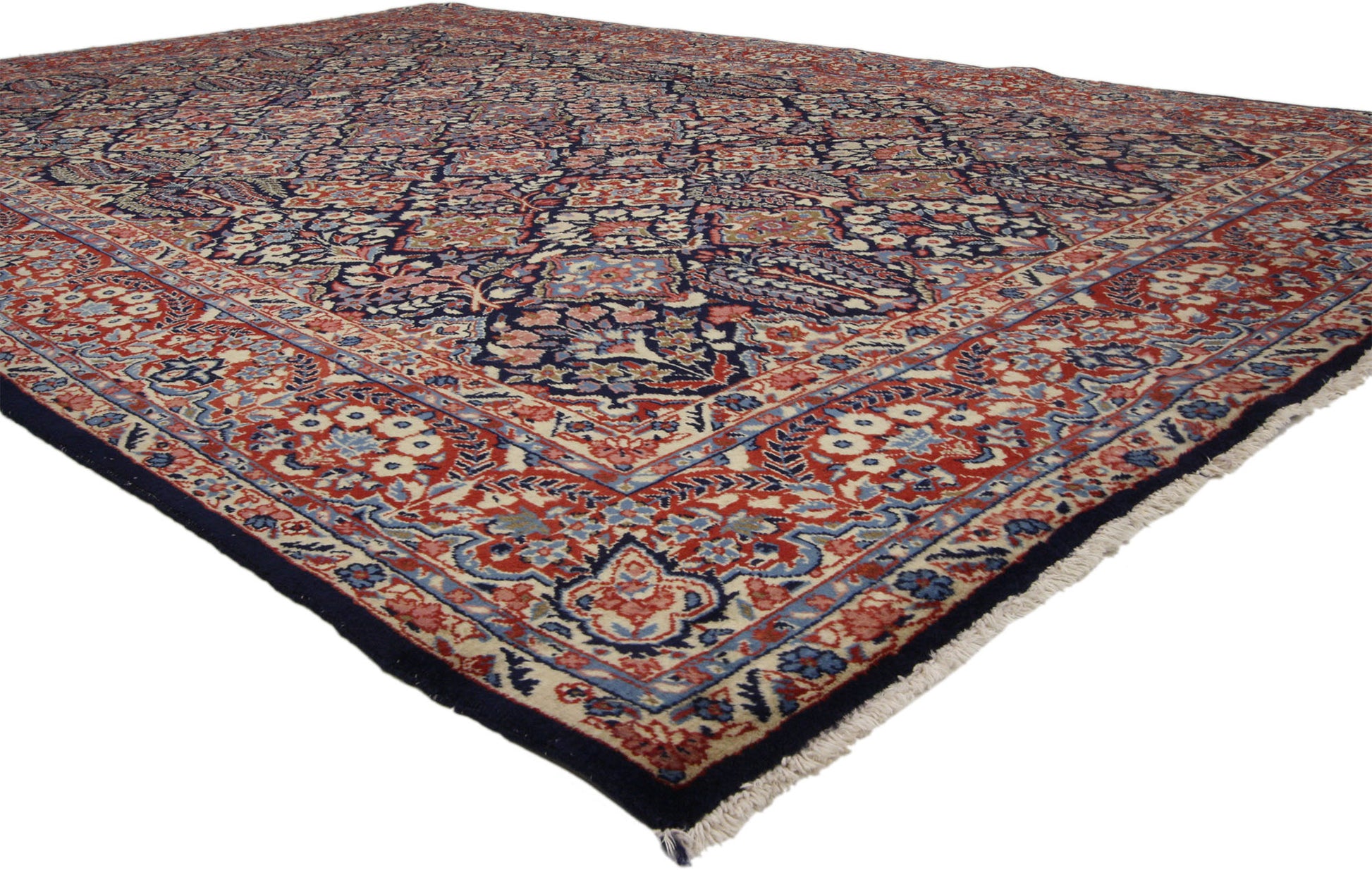 6 x 10 Vintage Yazd Rug 75211