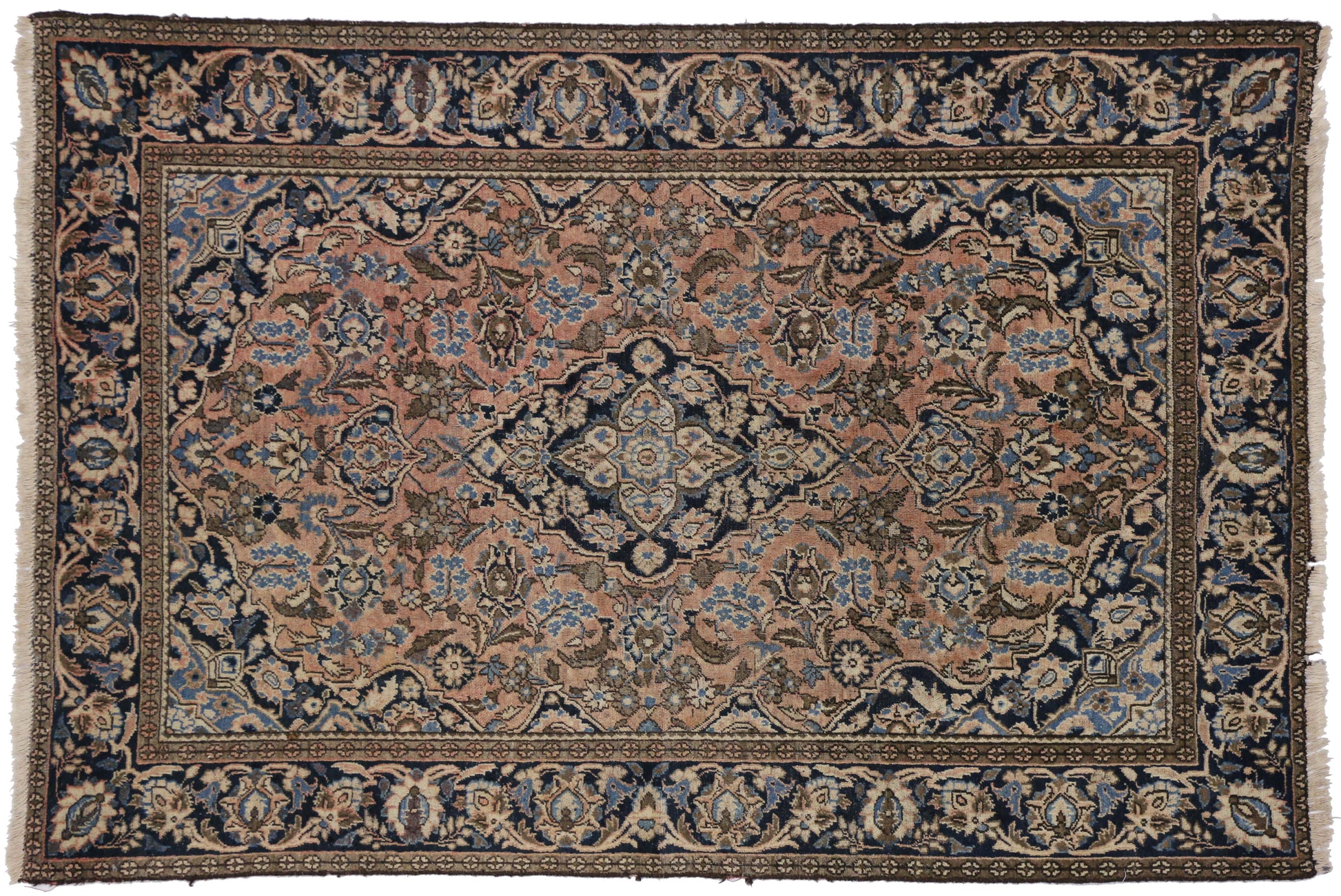 4 x 6 Vintage Kashan Rug 75221
