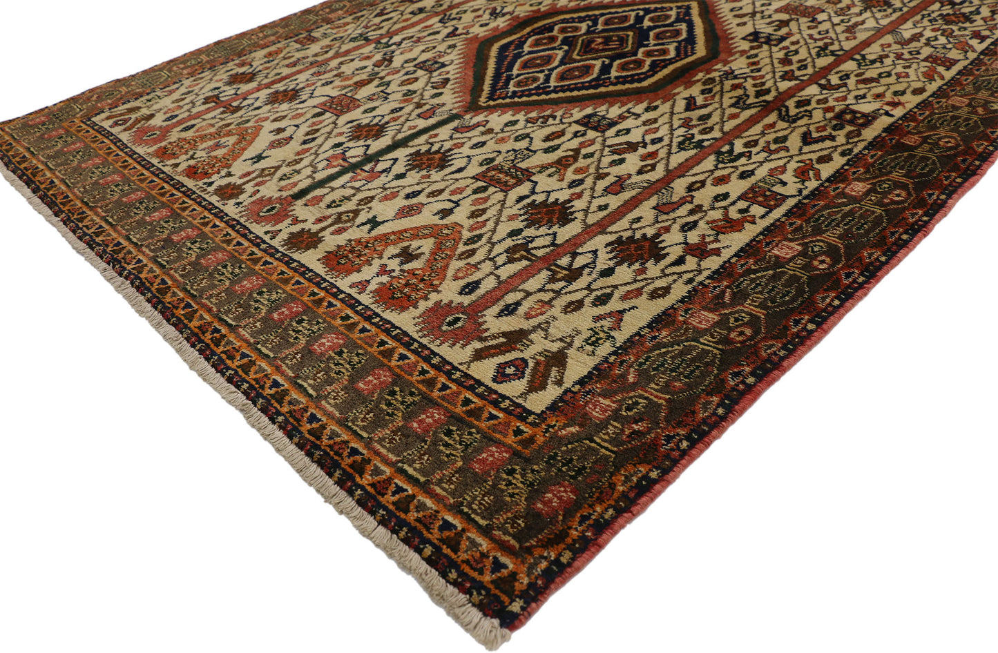 4 x 6 Vintage Persian Afshar Rug 75232